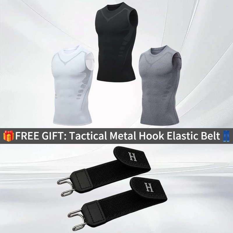🔥LAST DAY SPECIAL PRICE: £9.99! 💪 Ionic Shaping Vest – Compression & Cooling – Body Contouring & Sleeveless – Invisible Under Clothes 🕶️