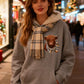 🎄HOT SALE 50% OFF!!🎁Cute Highland Cow Cozy Fleece-Lined Hooded Sweatshirt🦬✨Perfect Gift for Her!