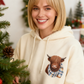 🎄HOT SALE 50% OFF!!🎁Cute Highland Cow Cozy Fleece-Lined Hooded Sweatshirt🦬✨Perfect Gift for Her!