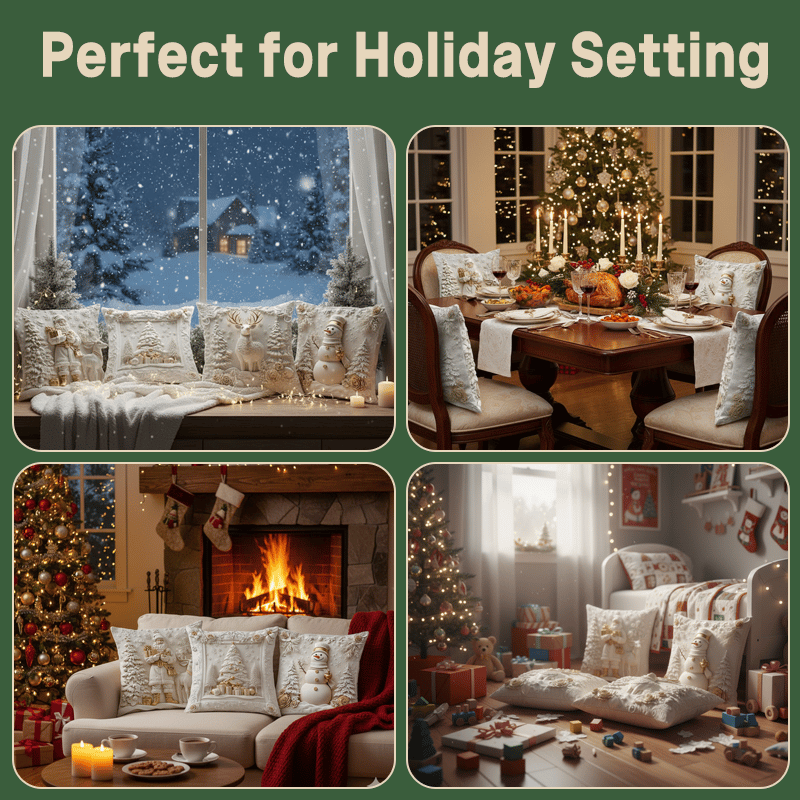 🎄 Unwrap Joy: 60% OFF Christmas Sale💕 Festive Cushion Covers 🎁