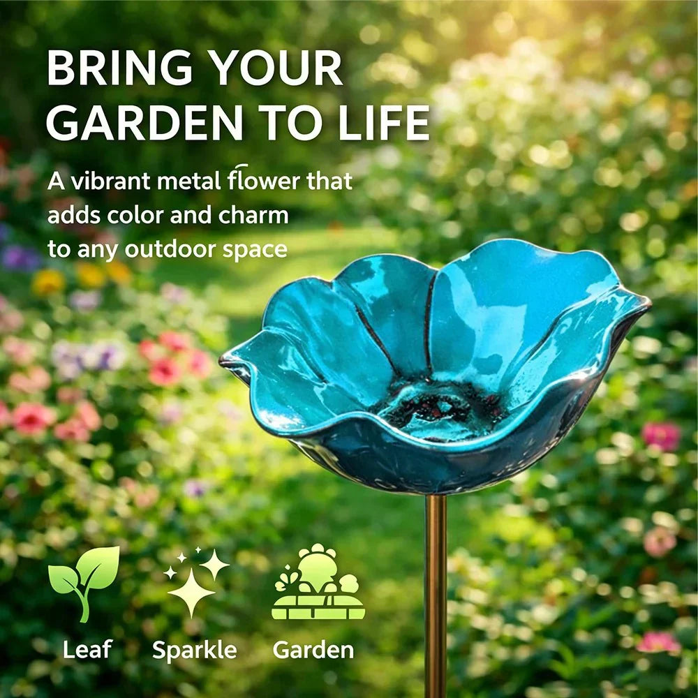 🏡🎁LAST DAY SALE £8.99!!🔥50K+ SOLD!🐦Handmade Metal Flower Garden Stake