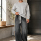 Men's Drawstring Wide-Leg Baggy Denim Jeans
