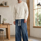 Men's Drawstring Wide-Leg Baggy Denim Jeans