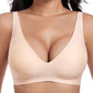 💗LAST DAY SALE 50% OFF⚡50K+ SOLD💕 Jelly Wireless Womens Comfortable Wireless Bras Push Up Bralettes Seamless Tshirts Bras Deep V Everyday Bras