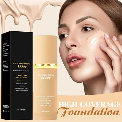 🔥LAST DAY SALE 50% OFF✨⚡ 50K+ SOLD! 🎁4-in-1 Perfecting Foundation – High Coverage, SPF & All-Day Hydration 🤍✨