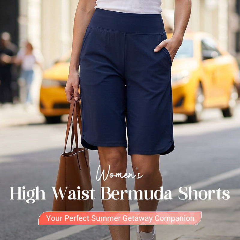 ⏰Last day sale 49% OFF🔥Women's High-Waist Yoga Shorts with Pockets