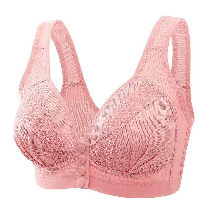 📢📢50% OFF !! ⏰Front Button Breathable Skin-Friendly Cotton Bra