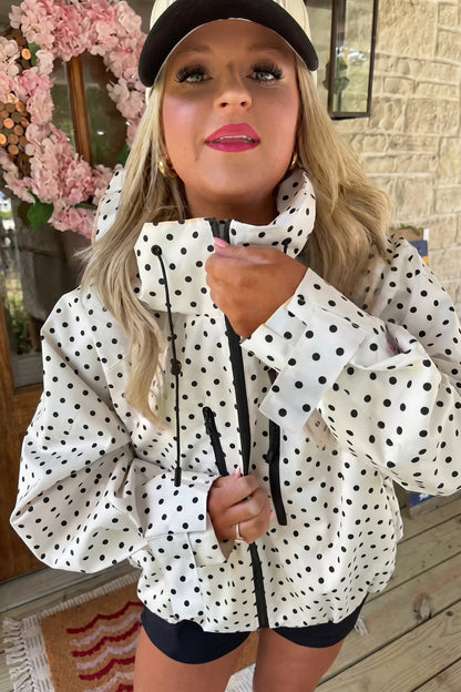2026 Hot Sale Polka Dot Oversized Rain Jacket