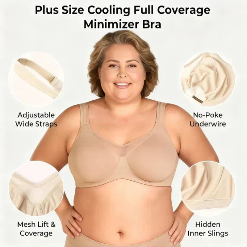 ⏳Hot Sale Only £7.99!!!💐🖤Women's Elegant Sheer Full Coverage Plus Size Bra