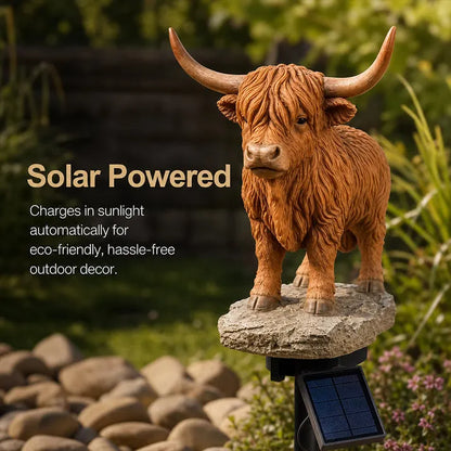 TODAY'S SPECIAL OFFER-50% OFF🔥 HIGHLAND CATTLE SOLAR GARDEN ORNAMENT LIGHT