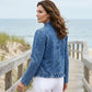🥳2026 HOT SALE🥳💞50K+ SOLD!👵☀️ 56% OFF! Open-Front Denim Jacket – No buttons, easy on/off. Flattering ruffle trim, breathable fabric. Classic blue wash. A versatile wardrobe staple. 🌿✅