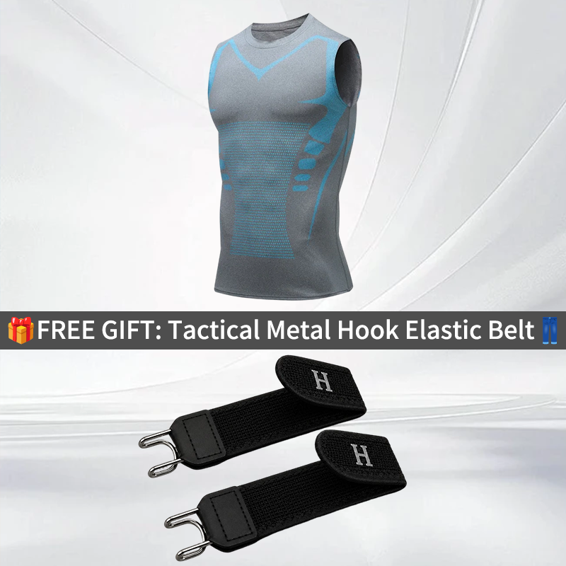 🔥LAST DAY SPECIAL PRICE: ￡9.99! 💪 Ionic Shaping Vest – Compression & Cooling – Body Contouring & Sleeveless – Invisible Under Clothes 🕶️