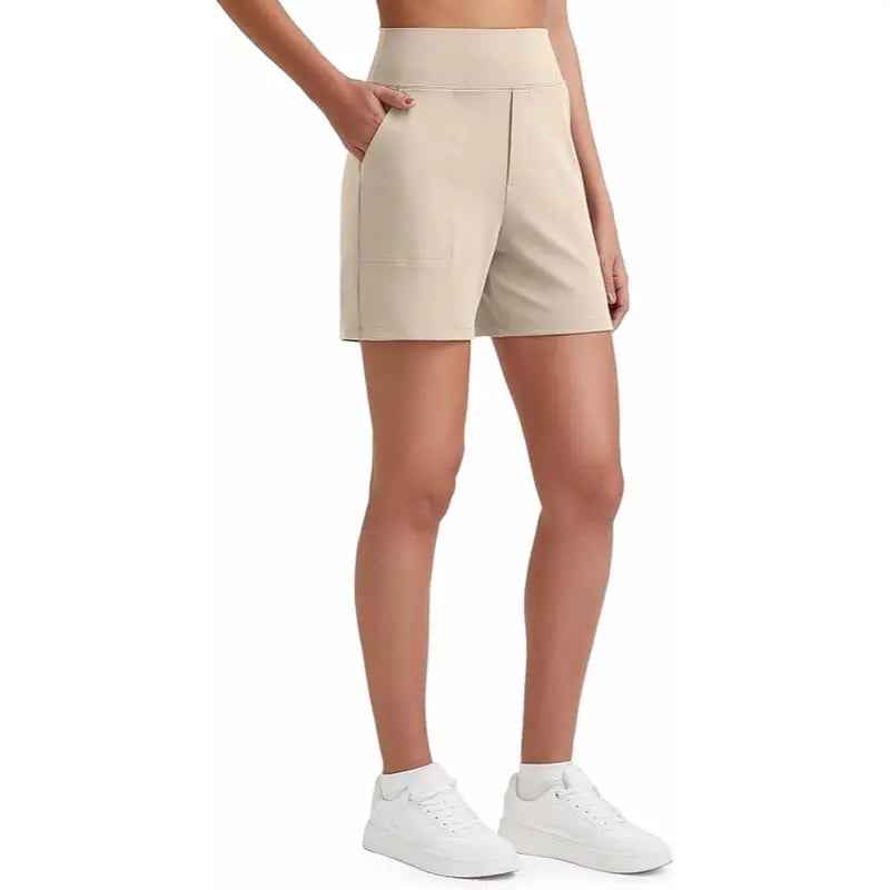 Women's High-Waisted Athletic Bermuda Shorts with Pockets – Running, Yoga, Summer Casual Activewear（Buy 2 Free Shipping）