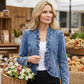 🥳2026 HOT SALE🥳💞50K+ SOLD!👵☀️ 56% OFF! Open-Front Denim Jacket – No buttons, easy on/off. Flattering ruffle trim, breathable fabric. Classic blue wash. A versatile wardrobe staple. 🌿✅