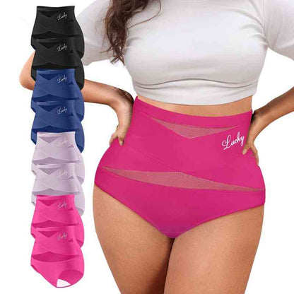 🌸Last Day-Buy 1 Get 3 Packs✨Plus-Size High-Waist Shapewear Briefs -👍Tummy Control Butt Lifting Panties for Women, Comfortable Seamless Underwear
