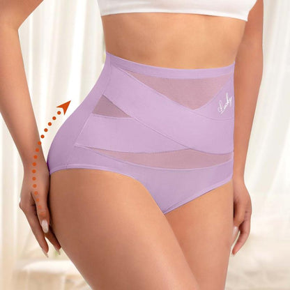 Limited sale 70% OFF🌸Last Day-Buy 1 Get 3 Packs✨Plus-Size High-Waist Cross Tummy Control Panties
