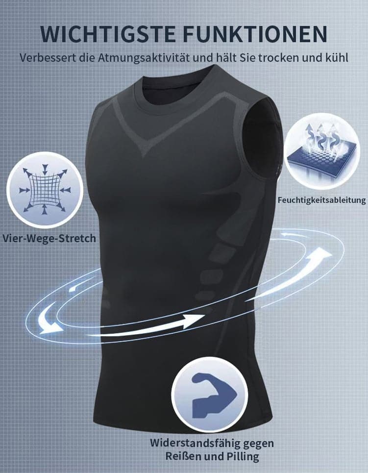 🔥LAST DAY SPECIAL PRICE: ￡9.99! 💪 Ionic Shaping Vest – Compression & Cooling – Body Contouring & Sleeveless – Invisible Under Clothes 🕶️