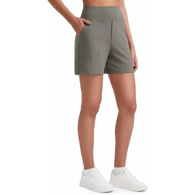 Women's High-Waisted Athletic Bermuda Shorts with Pockets – Running, Yoga, Summer Casual Activewear（Buy 2 Free Shipping）