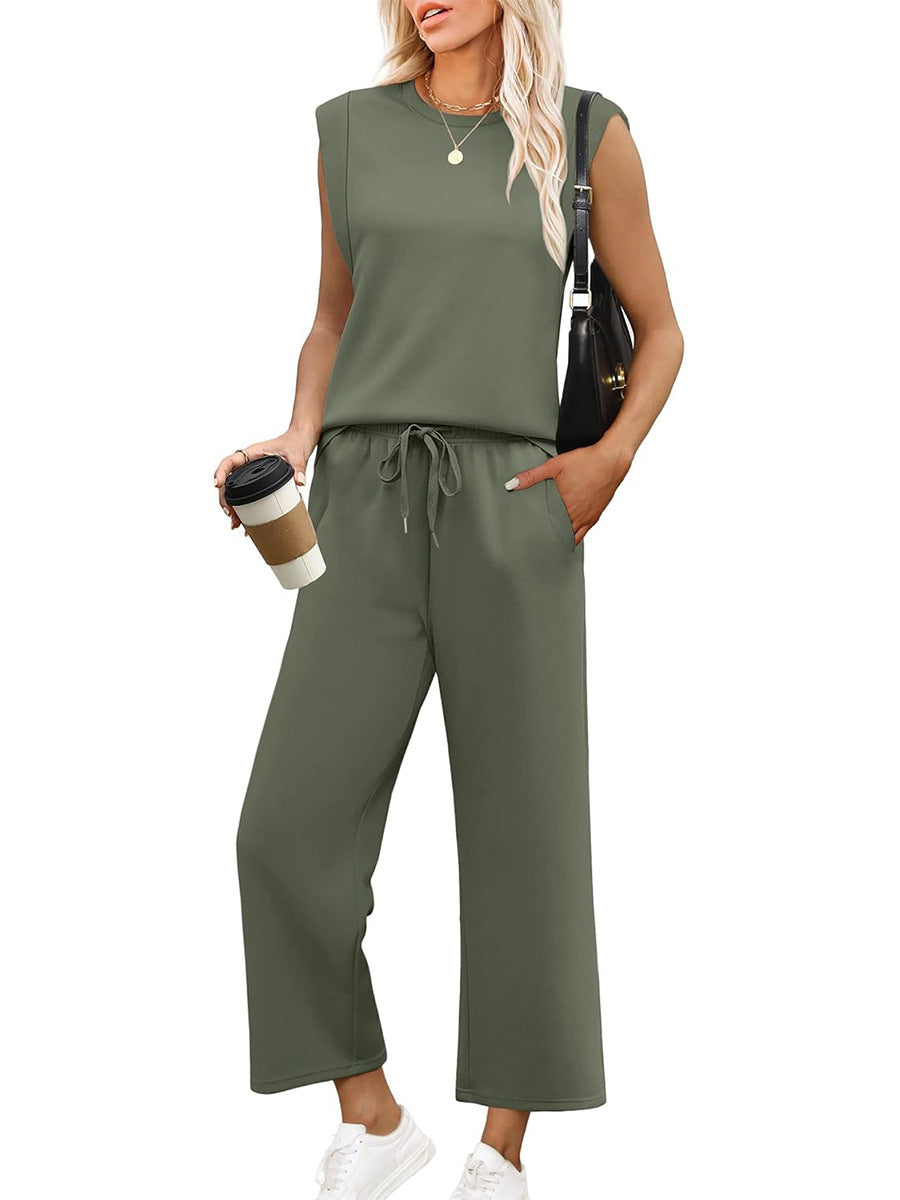 💕Hot Sale  60% OFF🔥New Women's  Sleeveless Top & Wide-Leg Pants Set
