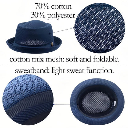 🌞Unisex Breathable Mesh Pork Pie Hat