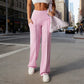 💗LAST DAY SALE 70% OFF⚡50K+ SOLD💕Women's Plain Loose Straight Leg Pants