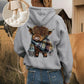 🎄HOT SALE 50% OFF!!🎁Cute Highland Cow Cozy Fleece-Lined Hooded Sweatshirt🦬✨Perfect Gift for Her!