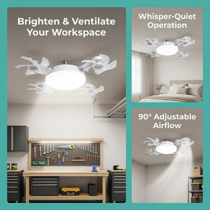 🏆LAST DAY SALE 50% OFF!!❄Aerolux™ Ceiling Fan Light – 2-in-1 Silent LED with Remote 🌬️💡  Energy-Efficient Airflow & Dimmable Lighting for Bedrooms, Living Rooms & Conservatories 🏡✨