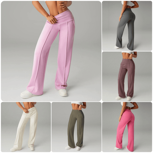 💗LAST DAY SALE 70% OFF⚡50K+ SOLD💕Women's Plain Loose Straight Leg Pants