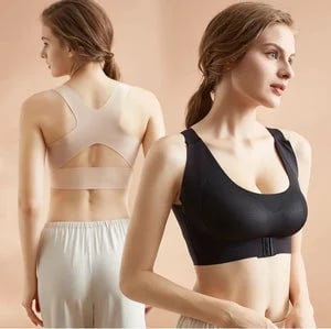 💖Front Closure Cross-Back Wireless Posture Bra✨