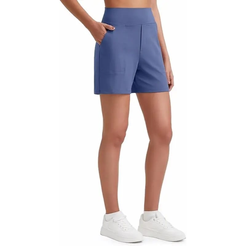 Women's High-Waisted Athletic Bermuda Shorts with Pockets – Running, Yoga, Summer Casual Activewear（Buy 2 Free Shipping）