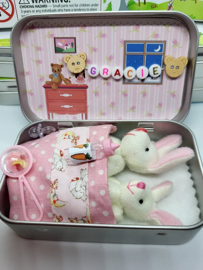 🎉Easter Best Gift 50% OFF🎁🐇Bunny Mummy Tiny Plush Pocket Tin