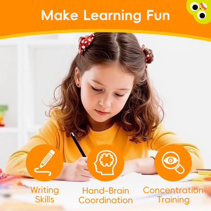 6 Pcs Magical Handwriting Workbooks Handwriting Practice Copybook, Magic Pen Reusable Copybook Grooves Template Design for Children