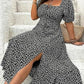 💗Summer Specials-60% OFF💗Plus-size Short Sleeve Split Floral Print Dress