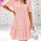 ⏰2025 Hot Sale -Women's Elegant Hollow Out Lace Ruffle Casual Mini Dress