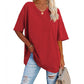 🌷2026 Hot Sale-49% OFF🌷Women's Summer Half Sleeve Casual Loose Fit Cotton Tunic T-shirt