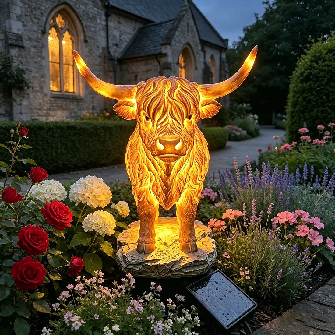 TODAY'S SPECIAL OFFER-50% OFF🔥 HIGHLAND CATTLE SOLAR GARDEN ORNAMENT LIGHT