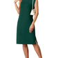 🔥Summer Sale 49% OFF💥Women Round Neck Loose Split Wrinkle-Free Midi Dress with Pockets