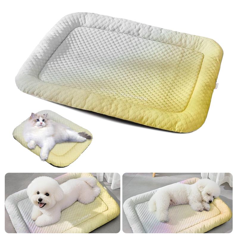 🔥LAST DAY SALE ONLY￡9.99!!❄Pawchill™🇬🇧Pet Cooling Mat for Dogs & Cats 🐾  Naturally Cool Ice-Silk Pad • Breathable, Washable & Soft 🌿  For Floors, Sofas & Car Travel • Multiple Sizes • Gradient Colours ☀️🐶🐱