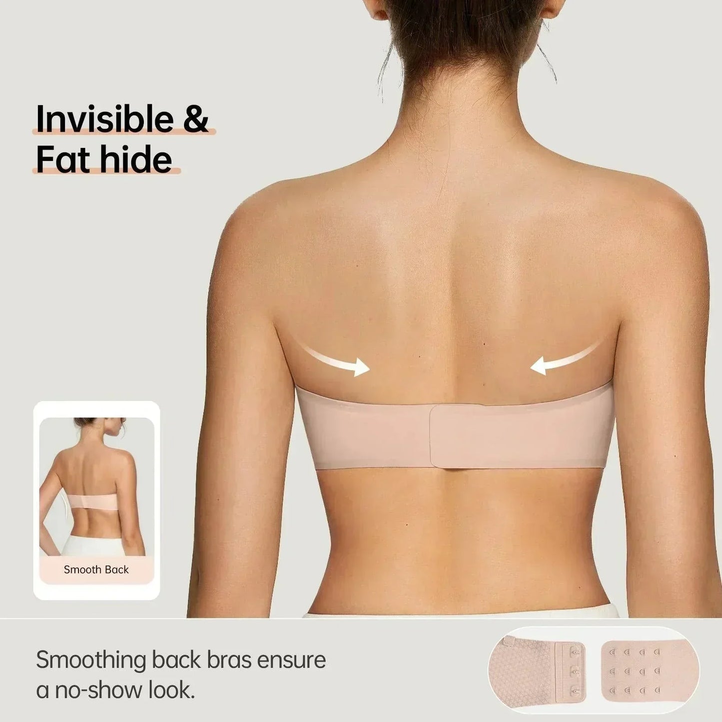 ⛱️Last Day Special Price ￡7.99!!💞Womens Strapless Wireless Padded Bandeau Bra