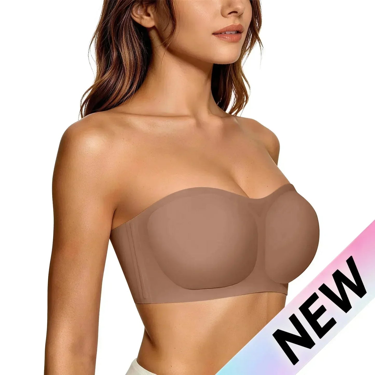 ⛱️Last Day Special Price ￡7.99!!💞Womens Strapless Wireless Padded Bandeau Bra