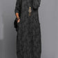 Midi Women's Dress with Jacquard Pattern and Pockets