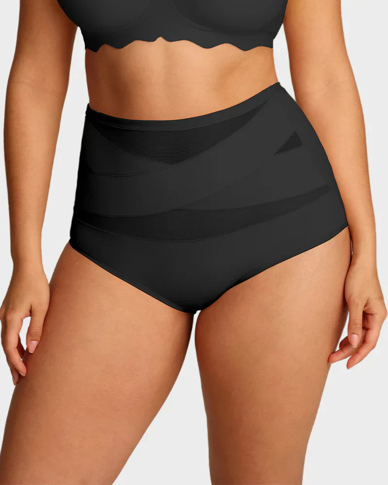 Limited sale 70% OFF🌸Last Day-Buy 1 Get 3 Packs✨Plus-Size High-Waist Cross Tummy Control Panties