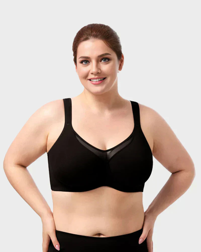 ⏳Hot Sale Only £7.99!!!💐🖤Women's Elegant Sheer Full Coverage Plus Size Bra