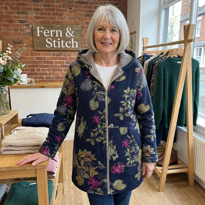 💃Cosy Floral Hooded Jacket with Relaxed Fit