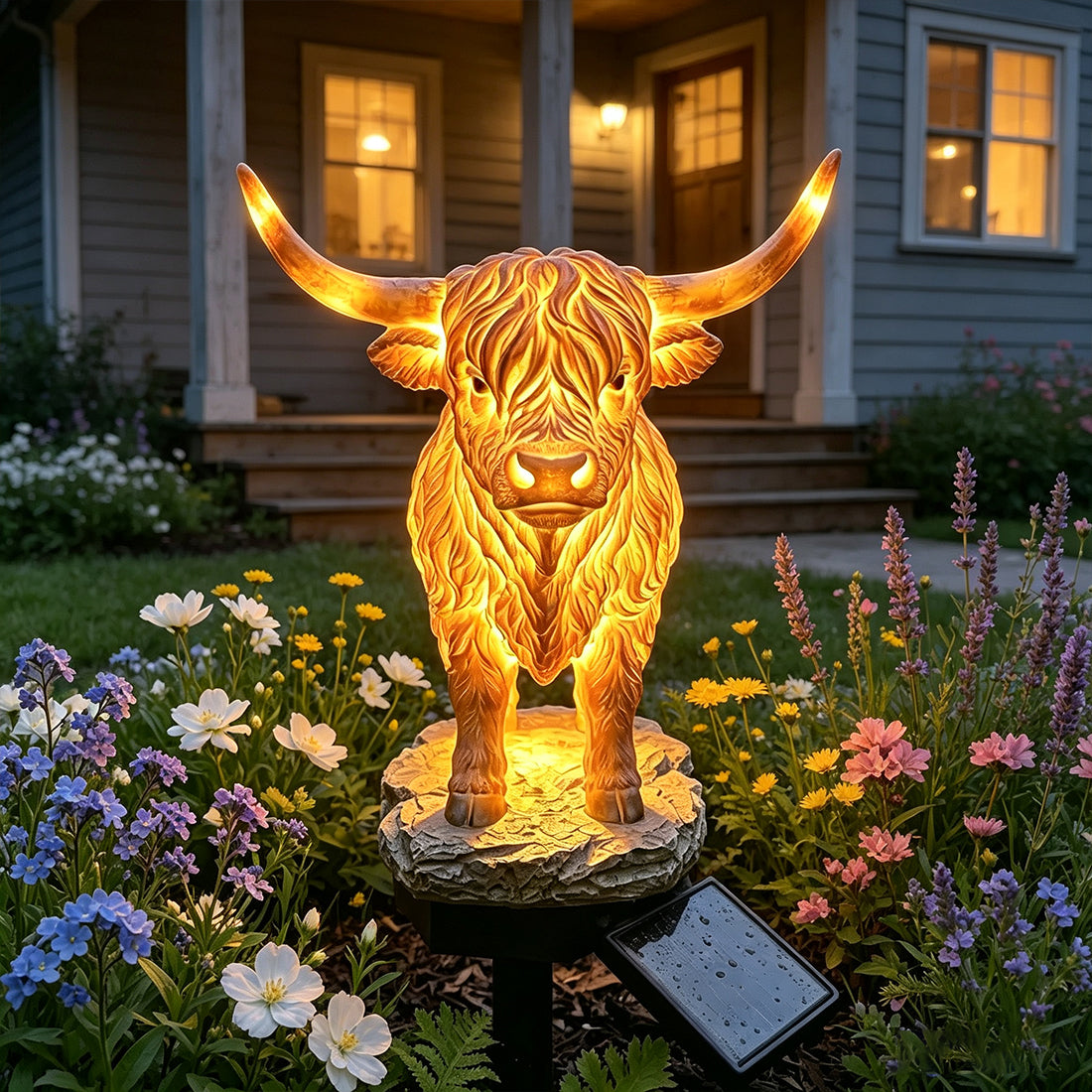 TODAY'S SPECIAL OFFER-50% OFF🔥 HIGHLAND CATTLE SOLAR GARDEN ORNAMENT LIGHT