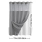 ⏳LAST DAY SALE 70% OFF!!🔥No-Hook Double-Layer Shower Curtain with Built-In Liner 🚿✨  Waterproof, Machine-Washable & Mildew-Resistant | 72" x 75" – Fits Most UK Bathtubs