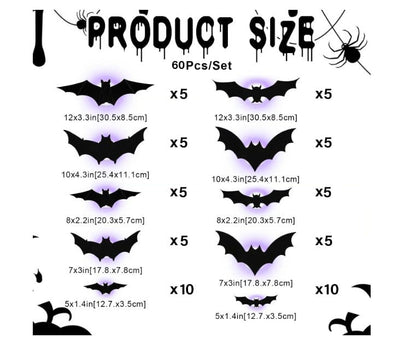 🎃HOT SALE 60% OFF🦇Halloween 3D Lighted Bats