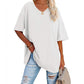 🌷2026 Hot Sale-49% OFF🌷Women's Summer Half Sleeve Casual Loose Fit Cotton Tunic T-shirt