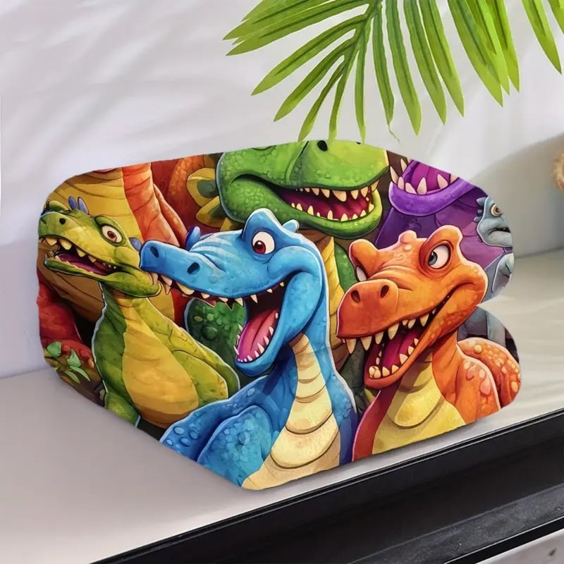 🎉Christmas Sale - ONLY ￡7.99 !!🎅🎄Soft Throw Blanket Cute Smiling Dinosaurs HD Digital Print Flannel🦕🔥