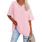 🌷2026 Hot Sale-49% OFF🌷Women's Summer Half Sleeve Casual Loose Fit Cotton Tunic T-shirt